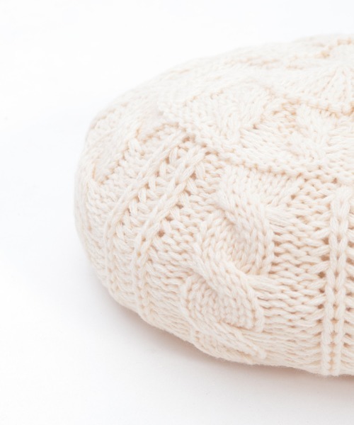 axes femme（アクシーズファム）の「コサージュ付きニットベレー（ハンチング/ベレー帽・レディース・ブラック/キナリ・FREE）」の8枚目の写真