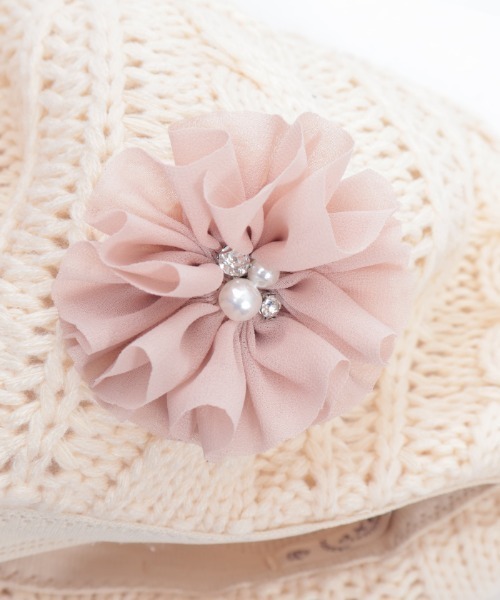 axes femme（アクシーズファム）の「コサージュ付きニットベレー（ハンチング/ベレー帽・レディース・ブラック/キナリ・FREE）」の9枚目の写真