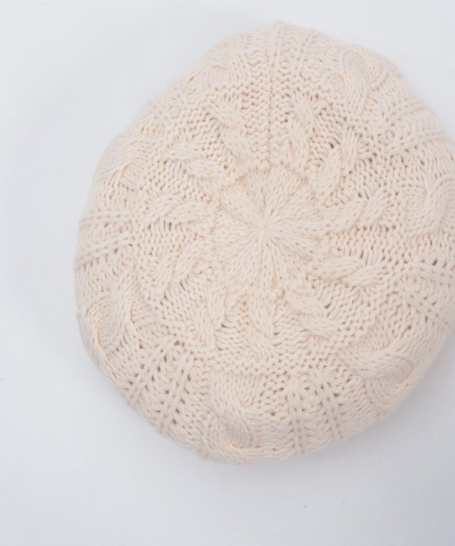 axes femme（アクシーズファム）の「コサージュ付きニットベレー（ハンチング/ベレー帽・レディース・ブラック/キナリ・FREE）」の11枚目の写真