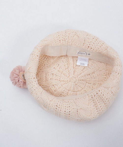 axes femme（アクシーズファム）の「コサージュ付きニットベレー（ハンチング/ベレー帽・レディース・ブラック/キナリ・FREE）」の12枚目の写真