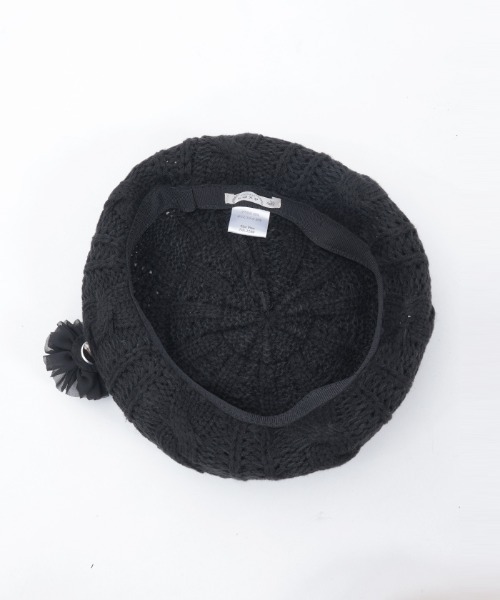 axes femme（アクシーズファム）の「コサージュ付きニットベレー（ハンチング/ベレー帽・レディース・ブラック/キナリ・FREE）」の18枚目の写真