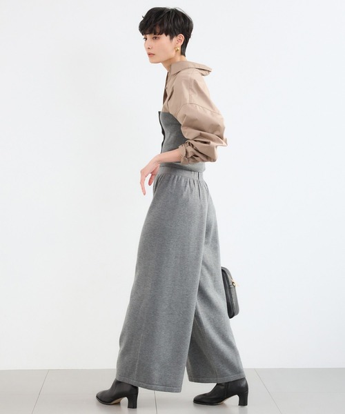 BARNYARDSTORM(バンヤードストーム)の「BARNYARDSTORM / サロペライクニットパンツ / ハンドウォッシャブル(その他パンツ・レディース・グレー/ブラック・FREE)」の11枚目の写真