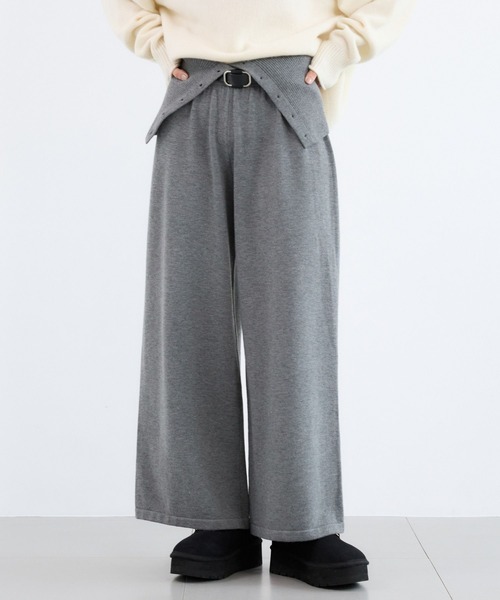 BARNYARDSTORM(バンヤードストーム)の「BARNYARDSTORM / サロペライクニットパンツ / ハンドウォッシャブル(その他パンツ・レディース・グレー/ブラック・FREE)」の9枚目の写真