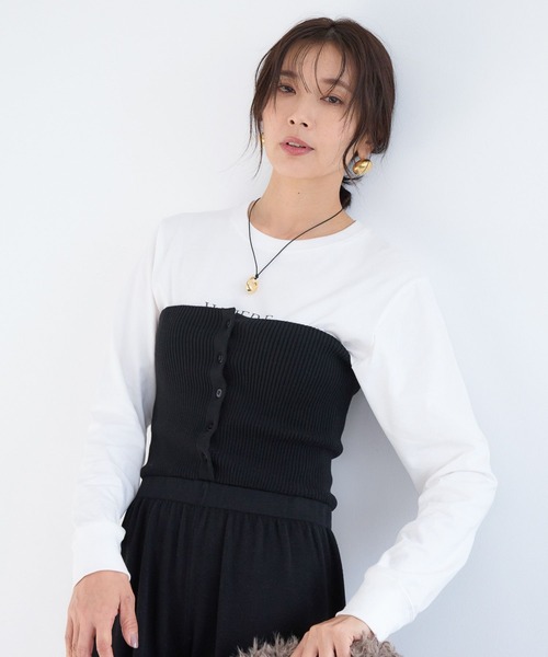 BARNYARDSTORM(バンヤードストーム)の「BARNYARDSTORM / サロペライクニットパンツ / ハンドウォッシャブル(その他パンツ・レディース・グレー/ブラック・FREE)」の17枚目の写真