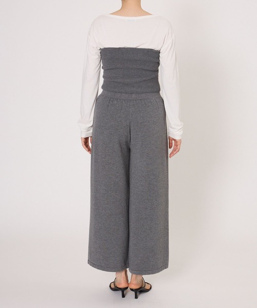 BARNYARDSTORM(バンヤードストーム)の「BARNYARDSTORM / サロペライクニットパンツ / ハンドウォッシャブル(その他パンツ・レディース・グレー/ブラック・FREE)」の21枚目の写真