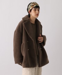 studio CLIP | 《ウタオ》ボアショートコート(ステンカラーコート)