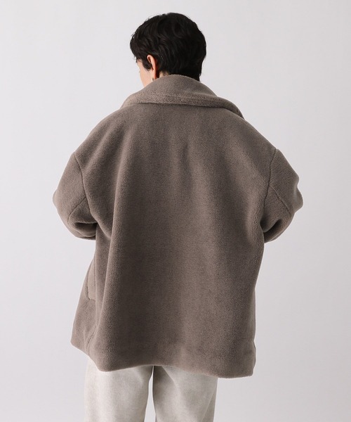 studio CLIP（スタディオクリップ）の「《ウタオ》ボアショートコート（ステンカラーコート・レディース・モカ/ベージュ・FREE）」の8枚目の写真
