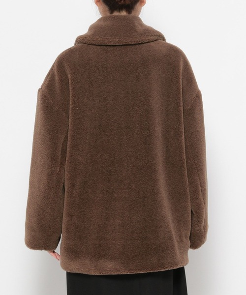 studio CLIP（スタディオクリップ）の「《ウタオ》ボアショートコート（ステンカラーコート・レディース・モカ/ベージュ・FREE）」の16枚目の写真