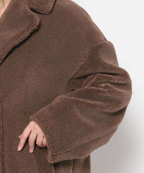 studio CLIP（スタディオクリップ）の「《ウタオ》ボアショートコート（ステンカラーコート・レディース・モカ/ベージュ・FREE）」の18枚目の写真