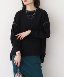 A.N.L | A.N.L 微起毛配色パイピングプルオーバー 長袖(Tシャツ/カットソー)