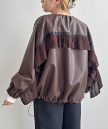 LHELBIE | バックプリーツ合皮ブルゾン(ブルゾン)