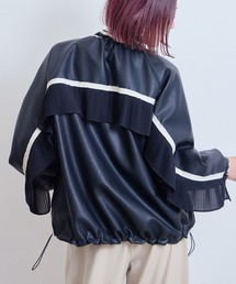 LHELBIE（レルビエ）の「バックプリーツ合皮ブルゾン（ブルゾン）」