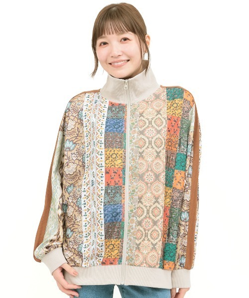 チチカカ（チチカカ）の「ファブリックプリント＆ブラックジャケット（ブルゾン・レディース・ブルー/ブラック/ベージュ・FREE）」の18枚目の写真