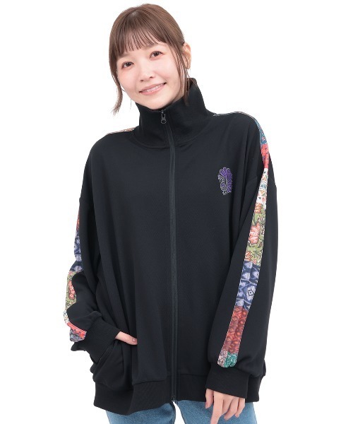 チチカカ（チチカカ）の「ファブリックプリント＆ブラックジャケット（ブルゾン・レディース・ブルー/ブラック/ベージュ・FREE）」の7枚目の写真