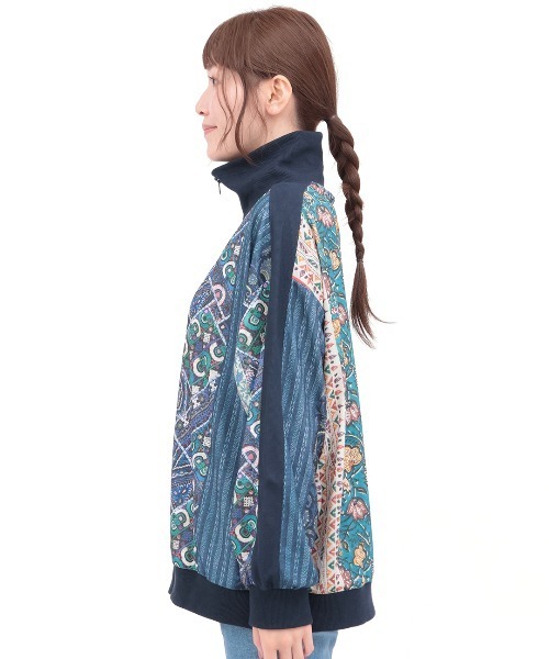 チチカカ（チチカカ）の「ファブリックプリント＆ブラックジャケット（ブルゾン・レディース・ブルー/ブラック/ベージュ・FREE）」の20枚目の写真