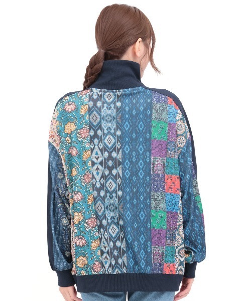 チチカカ（チチカカ）の「ファブリックプリント＆ブラックジャケット（ブルゾン・レディース・ブルー/ブラック/ベージュ・FREE）」の21枚目の写真