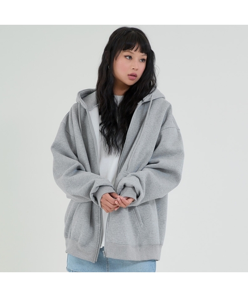 ACOVER(オコボ)の「オーバーサイズフードジップアップ 4カラー(パーカー・レディース・チャコールグレー/ブラック/グレー/クリーム/チャコール/ブラック系その他2/グレー系その他2/アイボリー系・FREE)」の5枚目の写真