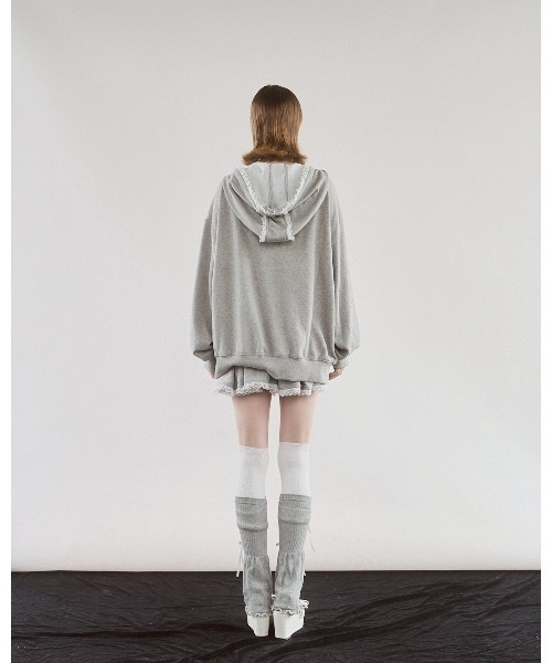 lilLilly（リルリリー）の「レースビッグフーディー（パーカー・レディース・ブラック/グレー・FREE）」の8枚目の写真