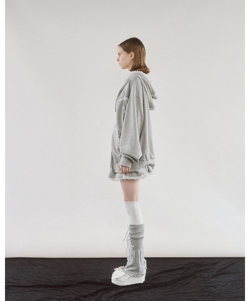 lilLilly（リルリリー）の「レースビッグフーディー（パーカー・レディース・ブラック/グレー・FREE）」の9枚目の写真