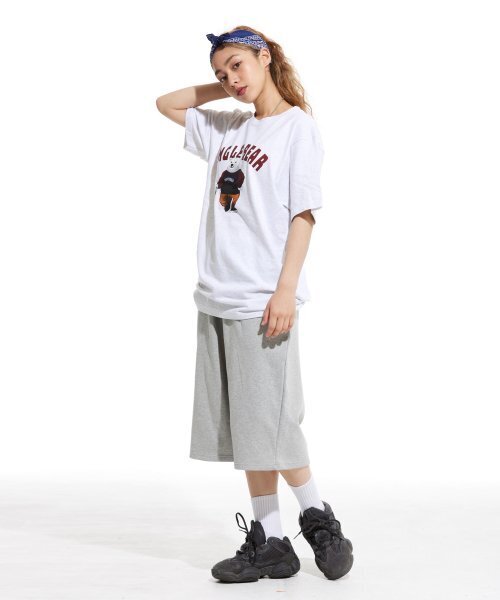 CREAM SODA LAB(クリームソーダラボ)の「LAB ポラシングルベア半袖Tシャツライトグレー バーガンディ(Tシャツ/カットソー・メンズ・その他・LARGE/MEDIUM/X-LARGE/XX-LARGE)」の8枚目の写真