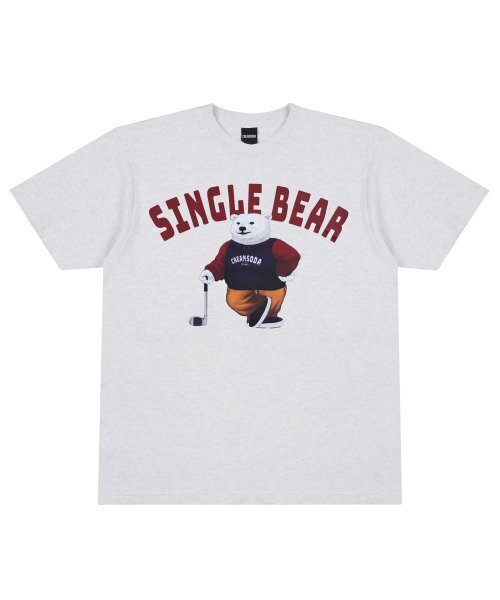 CREAM SODA LAB(クリームソーダラボ)の「LAB ポラシングルベア半袖Tシャツライトグレー バーガンディ(Tシャツ/カットソー・メンズ・その他・LARGE/MEDIUM/X-LARGE/XX-LARGE)」の10枚目の写真