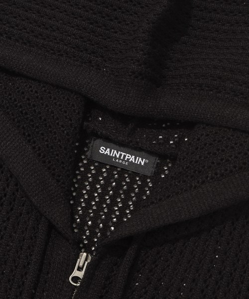 SAINTPAIN(セイントペイン)の「SPファントムメッシュニットジップアップブラック(カーディガン/ボレロ・メンズ・その他・MEDIUM/LARGE)」の3枚目の写真