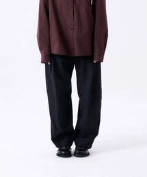 HALOMINIUM（ハロミニウムー）の「ワンタックウールパンツ / ブラック（スラックス）」
