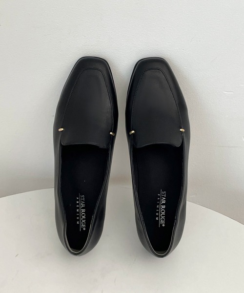 Shoes in Closet（シューズインクローゼット）の「【やわらか 軽い】スクエアトゥ シンプル フラット ローファー 3028（パンプス・レディース・ブラウン系9/ブラック・24.0cm/23.5cm/23.0cm/22.5cm/24.5cm/25.0cm/22.0cm）」の5枚目の写真