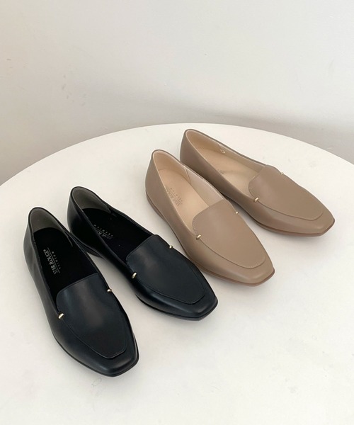 Shoes in Closet（シューズインクローゼット）の「【やわらか 軽い】スクエアトゥ シンプル フラット ローファー 3028（パンプス・レディース・ブラウン系9/ブラック・24.0cm/23.5cm/23.0cm/22.5cm/24.5cm/25.0cm/22.0cm）」の9枚目の写真