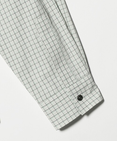 6（ロク）の「＜6(ROKU)＞スナップ カラー チェック シャツ（シャツ/ブラウス・レディース・ケリーグリーン/ベージュ・FREE）」の5枚目の写真