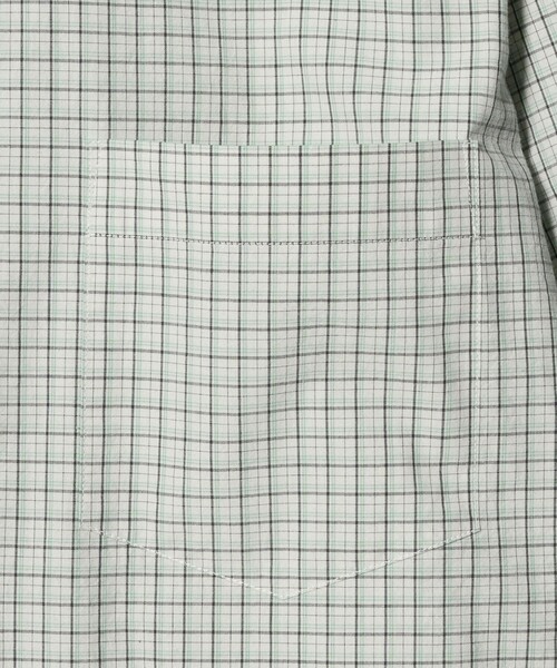 6（ロク）の「＜6(ROKU)＞スナップ カラー チェック シャツ（シャツ/ブラウス・レディース・ケリーグリーン/ベージュ・FREE）」の6枚目の写真