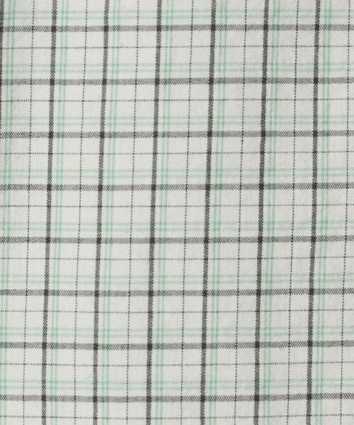 6（ロク）の「＜6(ROKU)＞スナップ カラー チェック シャツ（シャツ/ブラウス・レディース・ケリーグリーン/ベージュ・FREE）」の8枚目の写真