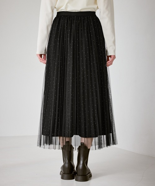ROPE' PICNIC（ロペピクニック）の「キラキラチュールプリーツスカート/着丈が選べる（スカート・レディース・ブラック・TM/M）」の19枚目の写真