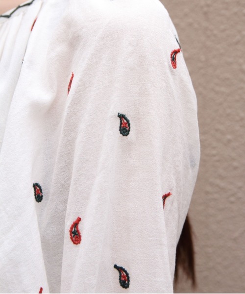 THE SHINZONE(ザ シンゾーン)の「THE SHINZONE/シンゾーン ペイズリー刺繍ドレス PAISLEY EMBROIDERED DRESS 26MMSOP02(ワンピース・レディース・ナチュラル/ブラック・FREE)」の12枚目の写真