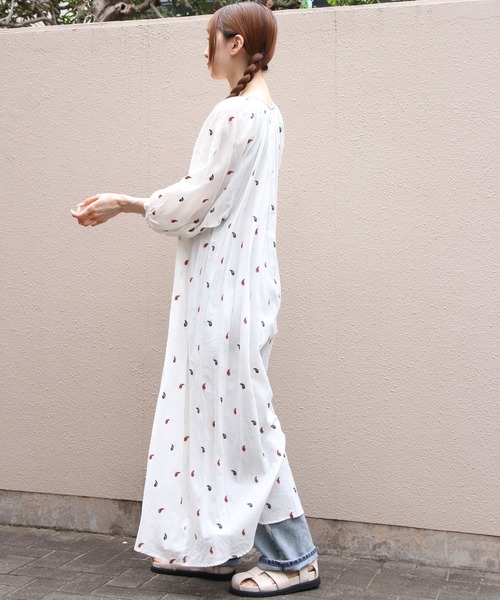 THE SHINZONE(ザ シンゾーン)の「THE SHINZONE/シンゾーン ペイズリー刺繍ドレス PAISLEY EMBROIDERED DRESS 26MMSOP02(ワンピース・レディース・ナチュラル/ブラック・FREE)」の14枚目の写真