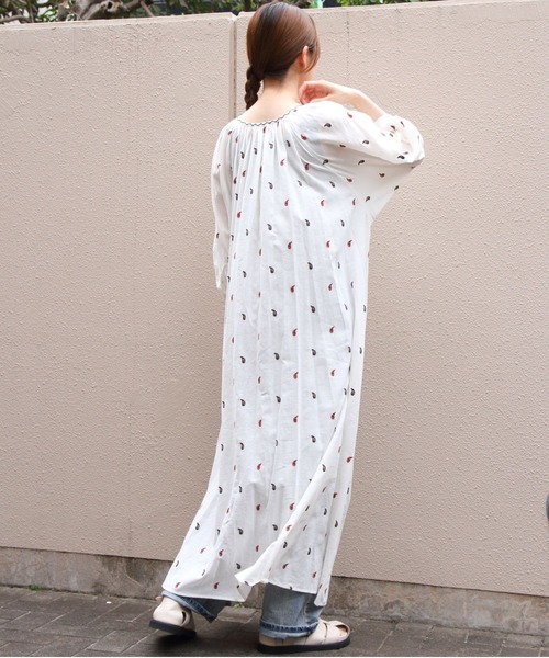 THE SHINZONE(ザ シンゾーン)の「THE SHINZONE/シンゾーン ペイズリー刺繍ドレス PAISLEY EMBROIDERED DRESS 26MMSOP02(ワンピース・レディース・ナチュラル/ブラック・FREE)」の15枚目の写真