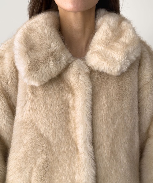 CANAL JEAN（キャナルジーン）の「diggity　フェイクファージャケット（その他アウター・レディース・ベージュ・ONE SIZE）」の8枚目の写真