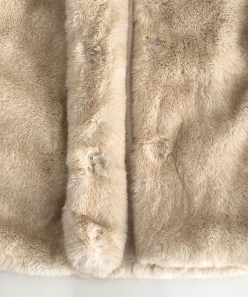 CANAL JEAN（キャナルジーン）の「diggity　フェイクファージャケット（その他アウター・レディース・ベージュ・ONE SIZE）」の10枚目の写真