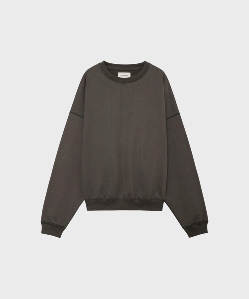 markaware(マーカウェア)の「【MARKAWARE/マーカウェア】HUGE SHORT SWEAT/スラックスに合う,360度美シルエットショートスウェット(スウェット・メンズ・ダークグレー/ダークネイビー・2/1)」の4枚目の写真