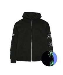 AOX（エーオーエックス）の「Space hoodie zip-up(Black)（パーカー）」