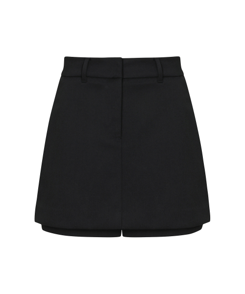 PLAYBOO(プレイブー)の「TWILL LAYERED SKIRT PANTS_Black(スカート・レディース・その他・SMALL)」の1枚目の写真