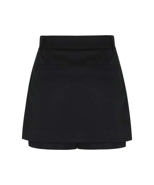 PLAYBOO(プレイブー)の「TWILL LAYERED SKIRT PANTS_Black(スカート・レディース・その他・SMALL)」の2枚目の写真
