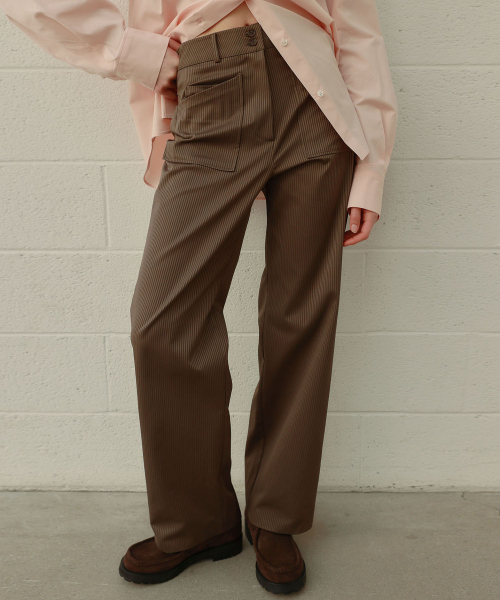 OURO（アウロ）の「STRIPE POCKET PANTS [ BROWN ]（その他パンツ・レディース・その他・SMALL）」の3枚目の写真