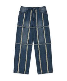 PHOS333（フォースサンサンサン）の「Patchwork washed Jeans（デニムパンツ）」