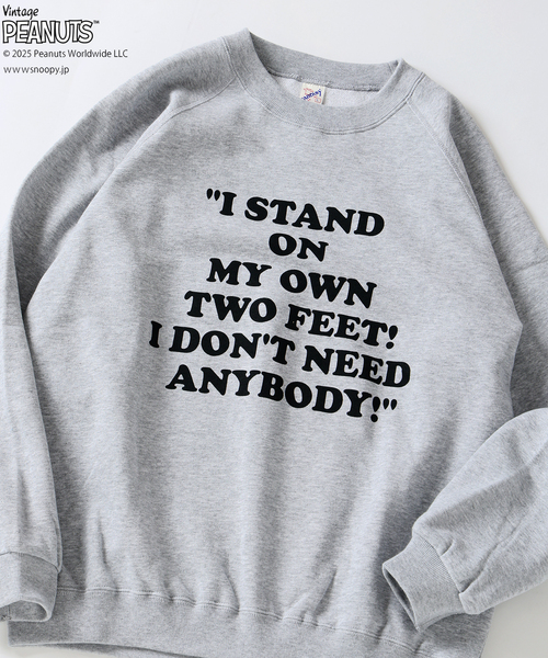 Vintage PEANUTS(ビンテージピーナッツ)の「PEANUTS / ピーナッツ 別注 FANTASY A&G INC プリントスウェット WINTER(スウェット・メンズ・ブルー/ネイビー/ブラック/グレー/マスタード・LARGE/MEDIUM/X-LARGE)」の3枚目の写真