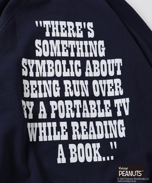 Vintage PEANUTS(ビンテージピーナッツ)の「PEANUTS / ピーナッツ 別注 FANTASY A&G INC プリントスウェット WINTER(スウェット・メンズ・ブルー/ネイビー/ブラック/グレー/マスタード・LARGE/MEDIUM/X-LARGE)」の16枚目の写真