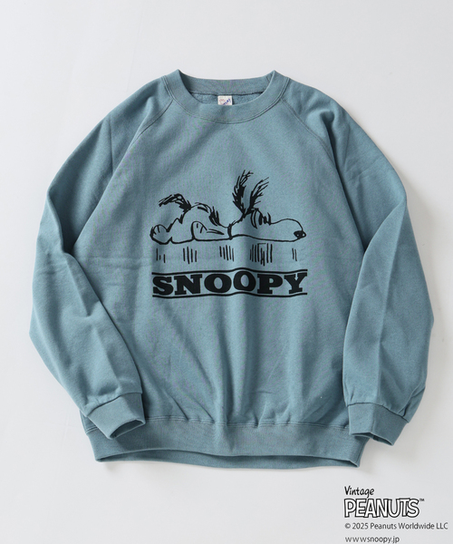 Vintage PEANUTS(ビンテージピーナッツ)の「PEANUTS / ピーナッツ 別注 FANTASY A&G INC プリントスウェット WINTER(スウェット・メンズ・ブルー/ネイビー/ブラック/グレー/マスタード・LARGE/MEDIUM/X-LARGE)」の15枚目の写真