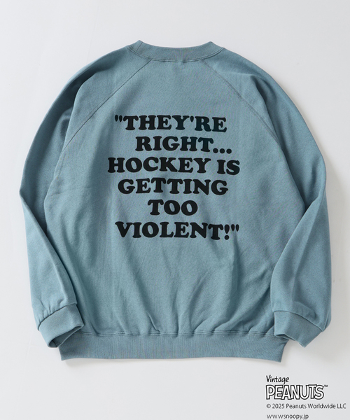 Vintage PEANUTS(ビンテージピーナッツ)の「PEANUTS / ピーナッツ 別注 FANTASY A&G INC プリントスウェット WINTER(スウェット・メンズ・ブルー/ネイビー/ブラック/グレー/マスタード・LARGE/MEDIUM/X-LARGE)」の14枚目の写真