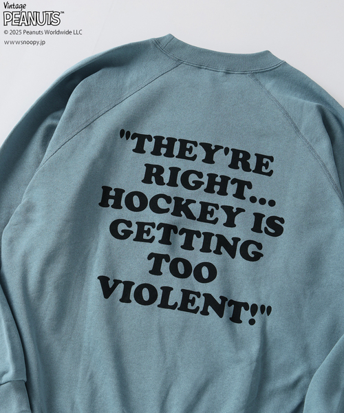 Vintage PEANUTS(ビンテージピーナッツ)の「PEANUTS / ピーナッツ 別注 FANTASY A&G INC プリントスウェット WINTER(スウェット・メンズ・ブルー/ネイビー/ブラック/グレー/マスタード・LARGE/MEDIUM/X-LARGE)」の13枚目の写真