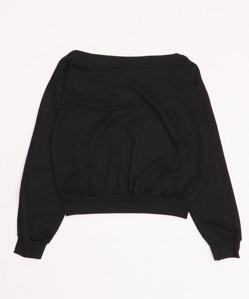 dispark（ディスパーク）の「DISPARK/オフショルロゴルーズトップ（スウェット・レディース・ブラック/杢グレー・FREE）」の12枚目の写真